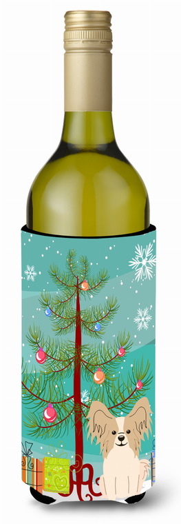 Merry Christmas Tree with Dog Wine Bottle Hugger - 638508540010