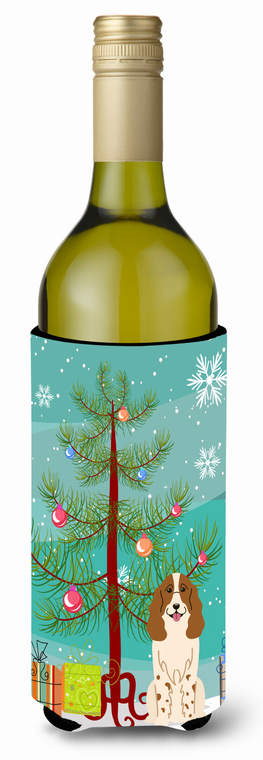 Merry Christmas Tree with Dog Wine Bottle Hugger - 638508539557