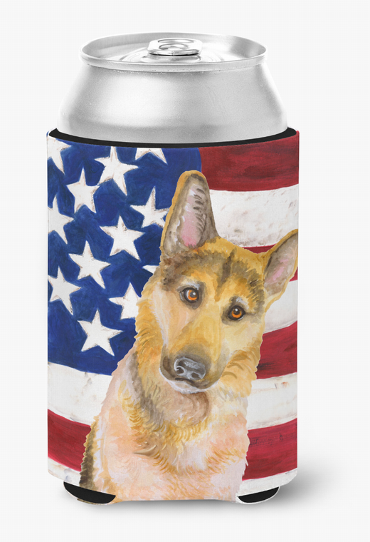 Patriotic With Dog Can or Bottle Hugger - 652259204472
