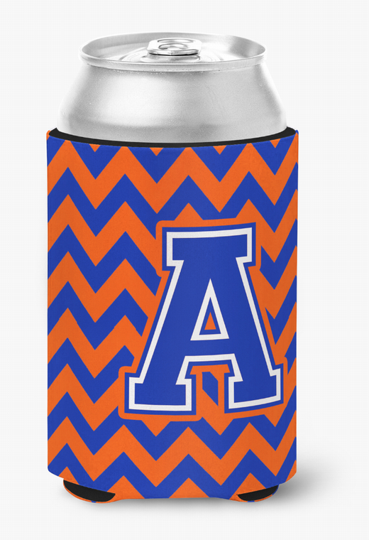 Monogram Letter Chevron Can or Bottle Hugger - 638508272409