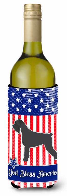 American Flag and Dog Wine Bottle Hugger - 638508497611
