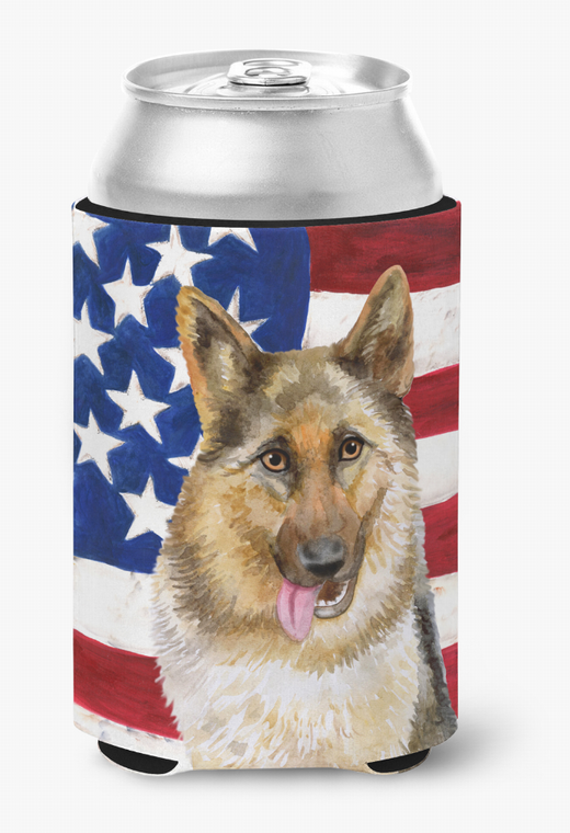 Patriotic With Dog Can or Bottle Hugger - 652259203901