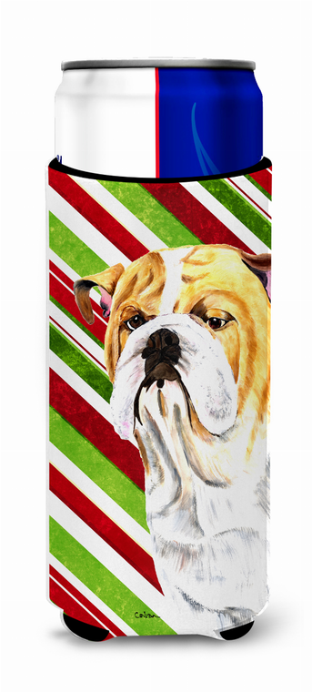 Candy Cane Christmas Design with Dog Ultra Hugger for slim cans - 615872739103