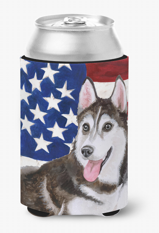 Patriotic With Dog Can or Bottle Hugger - 652259204489