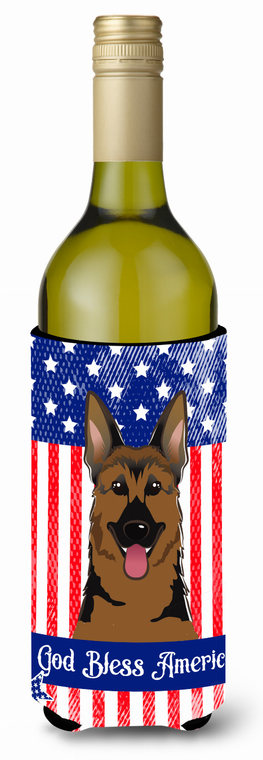 American Flag and Dog Wine Bottle Hugger - 638508209887