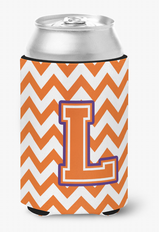 Monogram Letter Chevron Can or Bottle Hugger - 638508277695