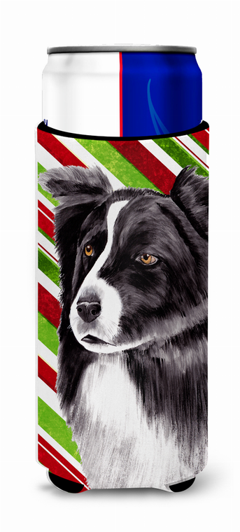 Candy Cane Christmas Design with Dog Ultra Hugger for slim cans - 615872739035
