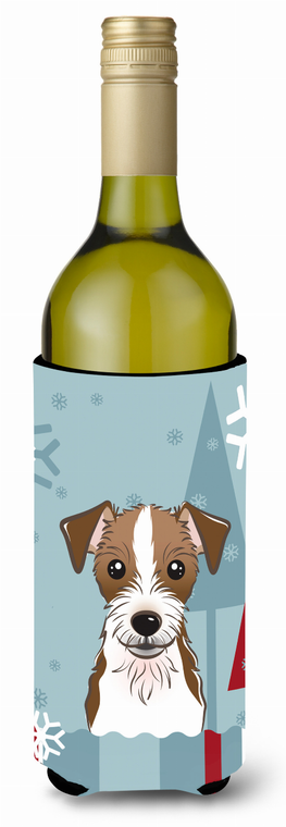Winter Holiday Dog Design Wine Bottle Hugger - 638508124111
