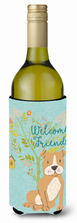 Welcome Friends with Dog Wine Bottle Hugger - 652259201259