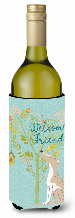 Welcome Friends with Dog Wine Bottle Hugger - 652259201273