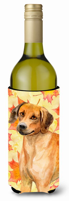 Dog with Fall Design Wine Bottle Hugger - 652259175017