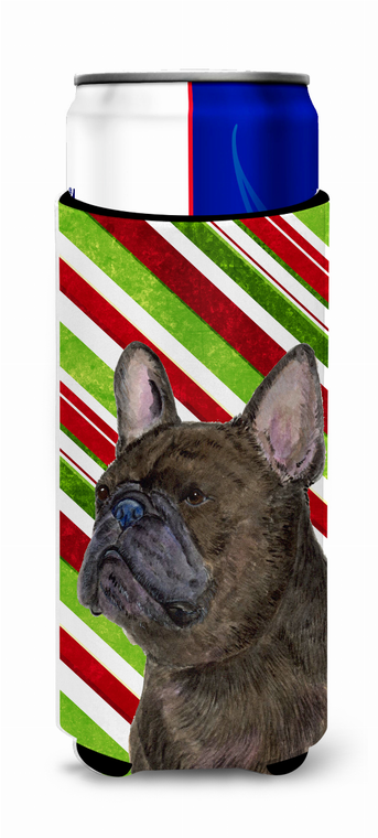 Candy Cane Christmas Design with Dog Ultra Hugger for slim cans - 615872747269