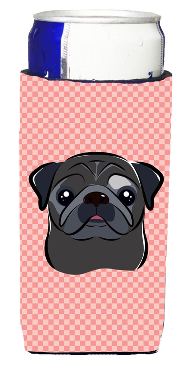 Checkerboard Design with Dog Ultra Hugger for slim cans - 615872917129