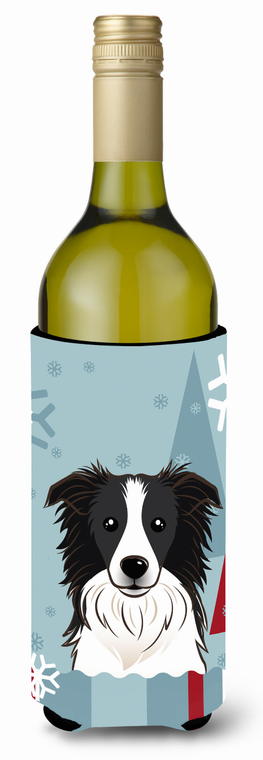 Winter Holiday Dog Design Wine Bottle Hugger - 638508124500