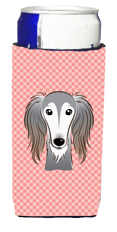 Checkerboard Design with Dog Ultra Hugger for slim cans - 615872916788