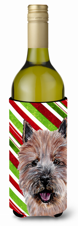 Candy Cane Christmas Design with Dog Wine Bottle Hugger - 615872846054