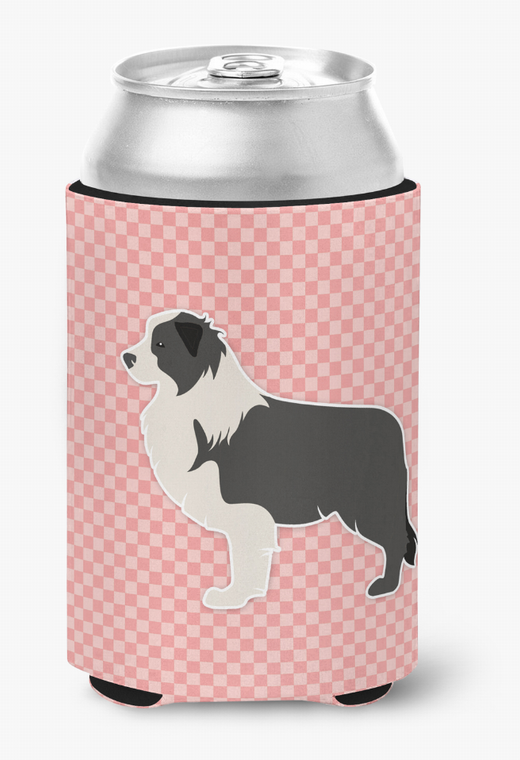 Dog Profile Checkerboard Can or Bottle Hugger - 638508506061