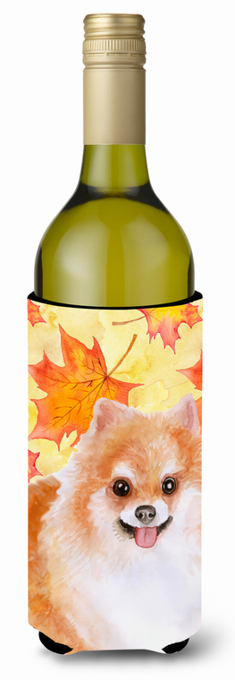 Dog with Fall Design Wine Bottle Hugger - 652259175413