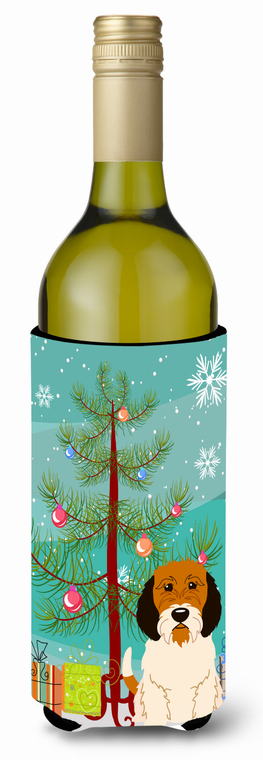 Merry Christmas Tree with Dog Wine Bottle Hugger - 638508540034