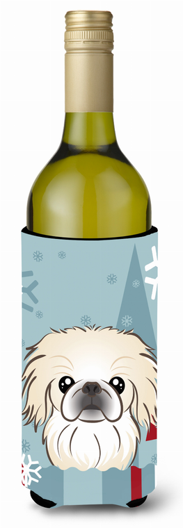 Winter Holiday Dog Design Wine Bottle Hugger - 638508124302