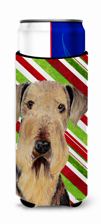 Candy Cane Christmas Design with Dog Ultra Hugger for slim cans - 615872739097