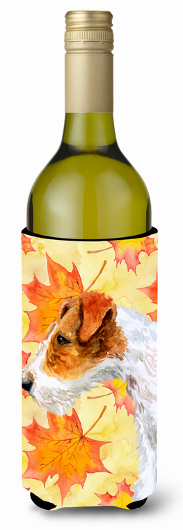 Dog with Fall Design Wine Bottle Hugger - 652259174751