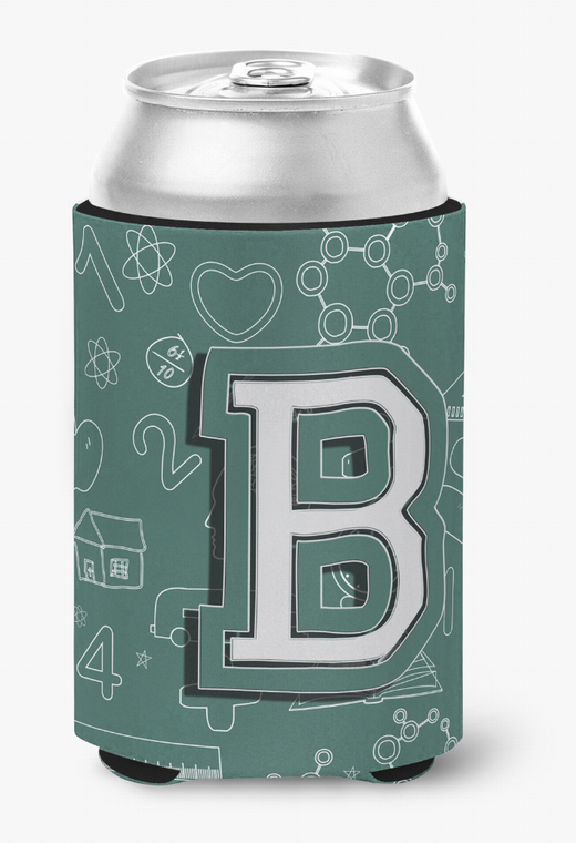 Monogram Letter Back to School Can or Bottle Hugger - 615872970025