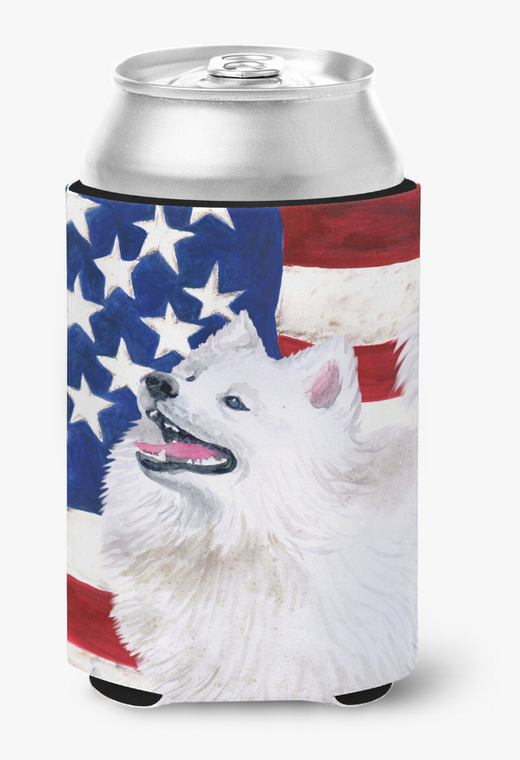 Patriotic With Dog Can or Bottle Hugger - 652259204274