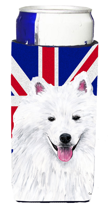 English Union Jack British Flag Design with Dog Ultra Hugger for slim cans - 615872821938