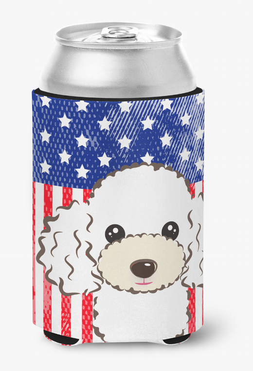 American Flag and Dog Can or Bottle Hugger - 638508243058