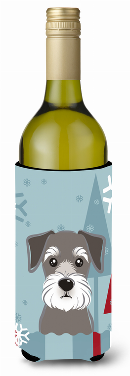Winter Holiday Dog Design Wine Bottle Hugger - 638508124159