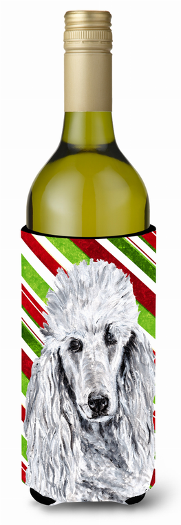 Candy Cane Christmas Design with Dog Wine Bottle Hugger - 615872845989