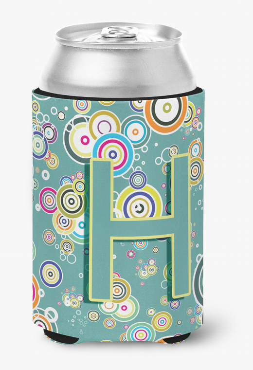 Monogram Letter Circle Circle Alphabet Can or Bottle Hugger - 615872971381