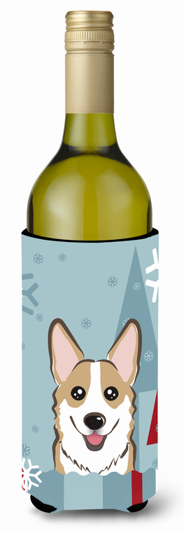 Winter Holiday Dog Design Wine Bottle Hugger - 638508124623
