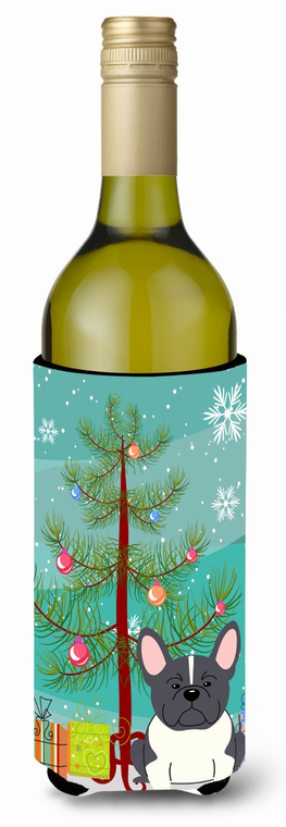 Merry Christmas Tree with Dog Wine Bottle Hugger - 638508539366
