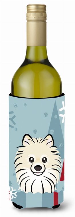 Winter Holiday Dog Design Wine Bottle Hugger - 638508124166