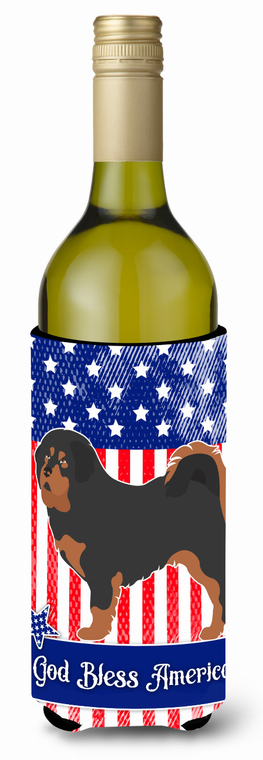 American Flag and Dog Wine Bottle Hugger - 638508986955
