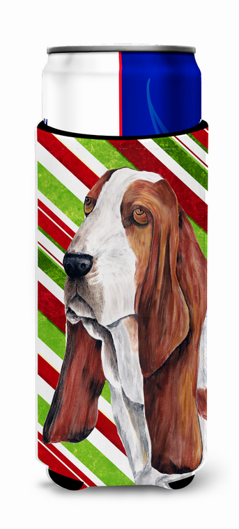 Candy Cane Christmas Design with Dog Ultra Hugger for slim cans - 615872739080
