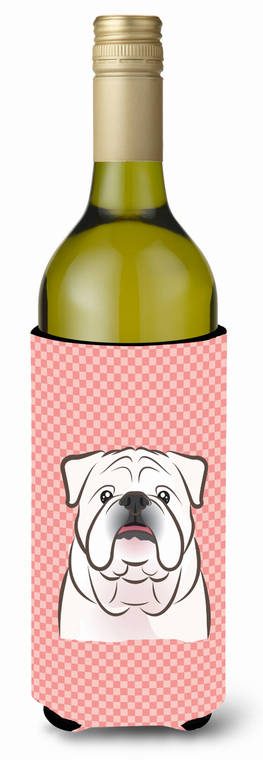 Checkerboard Design with Dog Wine Bottle Hugger - 615872918553