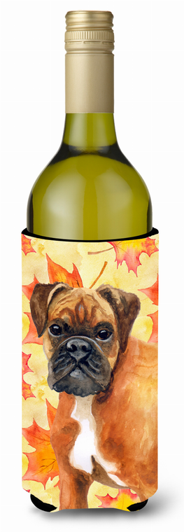 Dog with Fall Design Wine Bottle Hugger - 652259174652