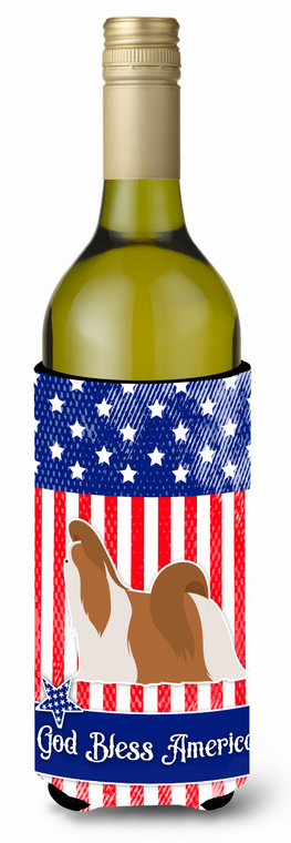 American Flag and Dog Wine Bottle Hugger - 638508497345