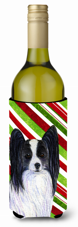 Candy Cane Christmas Design with Dog Wine Bottle Hugger - 615872718405