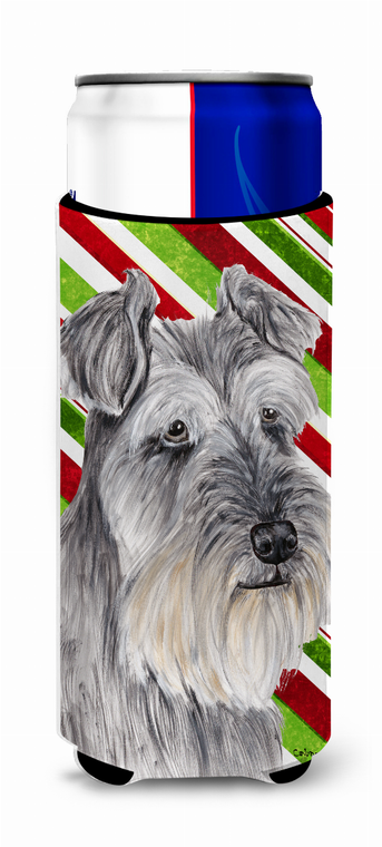 Candy Cane Christmas Design with Dog Ultra Hugger for slim cans - 615872739295