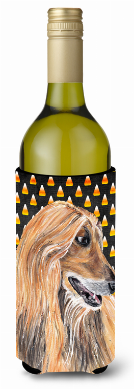Candy Corn Halloween Design with Dog Wine Bottle Hugger - 615872835799
