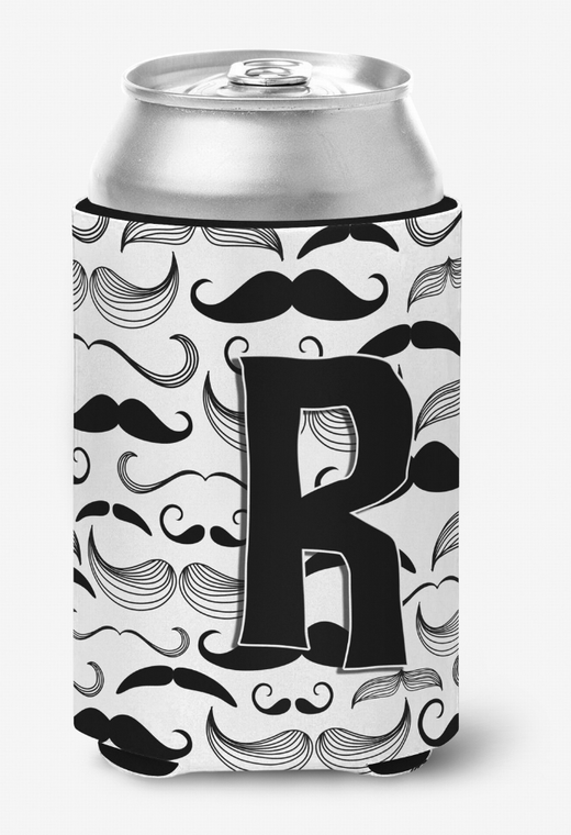 Monogram Letter Moustache Can or Bottle Hugger - 615872969920