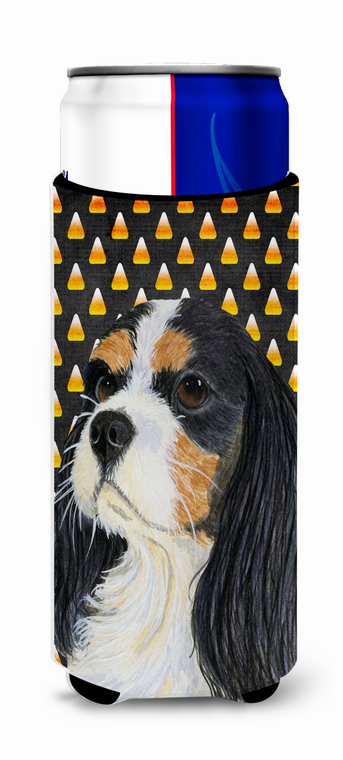 Candy Corn Halloween Design with Dog Ultra Hugger for slim cans - 615872732302