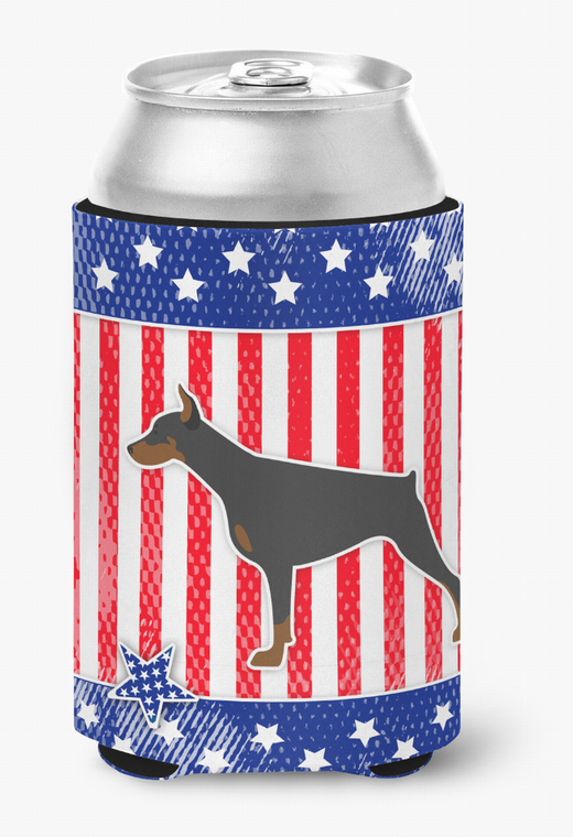 USA Patriotic Dog Design Can or Bottle Hugger - 638508504432