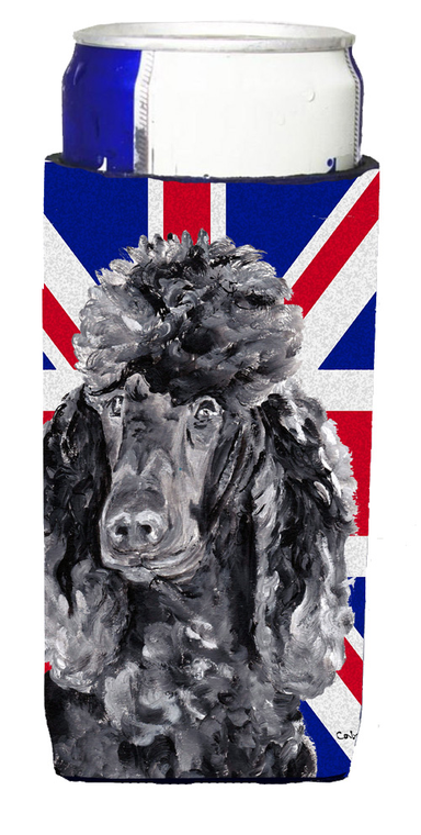 English Union Jack British Flag Design with Dog Ultra Hugger for slim cans - 615872822461