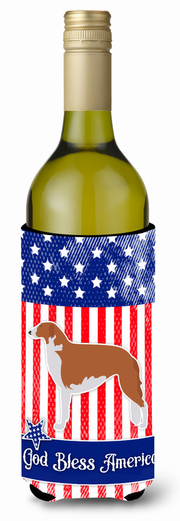American Flag and Dog Wine Bottle Hugger - 638508496874