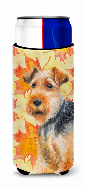 Dog with Fall Design Ultra Hugger for slim cans - 652259173518